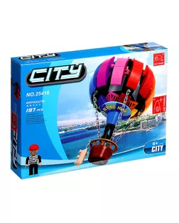 Конструктор «Воздушный шар», 195 деталей арт. СМЛ-103316-1-СМЛ0000884297