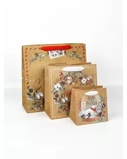 Набор новогодних пакетов «Верь в чудеса» арт. СМЛ-280856-1-СМЛ0009612172