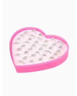 Кольцо детское «Выбражулька» королевское, форма МИКС, цвет белый в серебре, безразмерное арт. СМЛ-268246-1-СМЛ0009857271