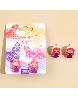 Серьги «Маленькой леди» гвоздики, 6х9 см арт. СМЛ-258542-1-СМЛ0009734621