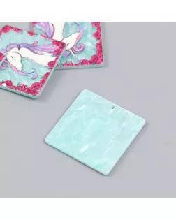 Декор для творчества акрил "Единорог в розах" 0,2х3,5х3,5 см арт. СМЛ-261134-1-СМЛ0009892713