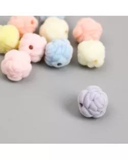 Бусина для творчества бархатное напыление "Роза. Нежные оттенки" 1,2х1,2х1,2 см арт. СМЛ-261309-1-СМЛ0009897457