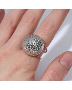 Кольцо «Шар» космик, цвет серебро, безразмерное арт. СМЛ-256961-2-СМЛ0009679541