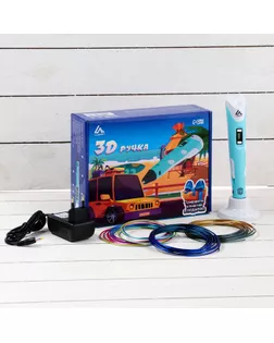 3D ручка Luazon, дисплей, работа с пластиком ABS и PLA, пластик в комплекте, голубая арт. СМЛ-258467-1-СМЛ0009729772