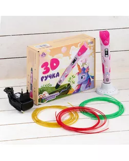 3D ручка Luazon Unicorn, дисплей, работа с пластиком ABS и PLA, пластик в комплекте арт. СМЛ-258471-1-СМЛ0009729776