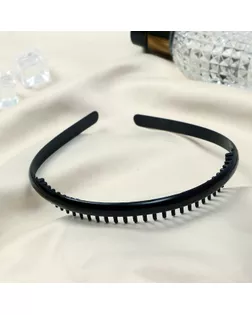 Ободок для волос "Ночка" гребень классика, 1,8 см, чёрный арт. СМЛ-232964-1-СМЛ0010105054