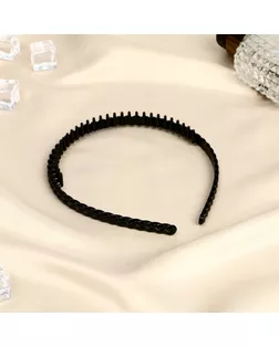 Ободок для волос "Ночка" гребень косичка, 1,8 см, чёрный арт. СМЛ-232961-1-СМЛ0010105049
