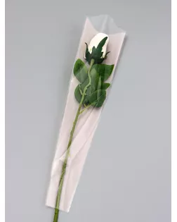 Пакет конус для цветов, "Люблю тебя",  12,5+4х45 см, белый арт. СМЛ-233576-1-СМЛ0010155955