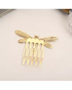 Гребень для волос "Либерти" стрекоза, 4х5 см, золото арт. СМЛ-270791-1-СМЛ0010068571