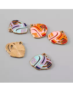 Декор для творчества металл "Школьный рюкзак" эмаль МИКС 2х1,8 см арт. СМЛ-234811-1-СМЛ0010227527