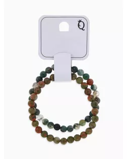 Набор браслетов 2 шт. шар №6 «Яшма и Унакит» арт. СМЛ-267543-1-СМЛ0010221965