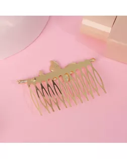 Гребень для волос "Либерти" бабочка блеск, 5х7,5 см, золото арт. СМЛ-232198-1-СМЛ0010068584