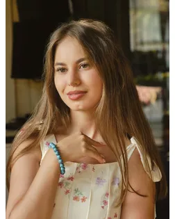 Браслет шар №10 «Бирюза старая» арт. СМЛ-274408-1-СМЛ0010221943