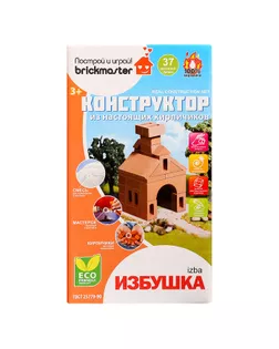Конструктор керамический для детского творчества «Изба», 37 деталей арт. СМЛ-103556-1-СМЛ0001075882