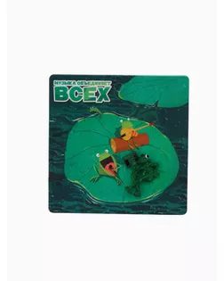 Значок «Лягушонок» с магнитофоном, цвет зелёный арт. СМЛ-234142-1-СМЛ0010204603