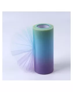 Фатин, 15 см, 23 ± 1 м, 11 ± 1 г/кв.м, цвет зелёно-голубой градиент №6 арт. СМЛ-243412-5-СМЛ0010701553