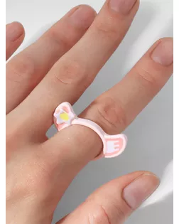 Кольцо «Монстрик» уши, цвет бело-розовый, безразмерное арт. СМЛ-241303-1-СМЛ0010546308