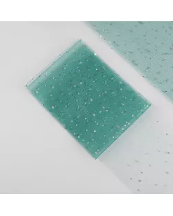 Фатин с блёстками, 15 см, 23 ± 1 м, 11 ± 1 г/кв.м, цвет тёмно-зелёный №59 арт. СМЛ-239306-4-СМЛ0010463814