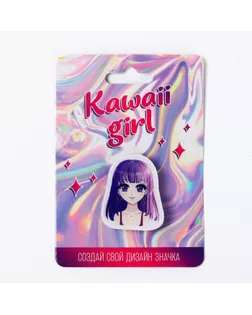 Значок «Аниме» с наклейками, 2.5 х 3.3 см арт. СМЛ-236785-1-СМЛ0010347109