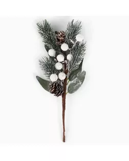 Новогодний декор «Веточка. Зимние настроение», 28×12×6 см арт. СМЛ-241505-1-СМЛ0010553996