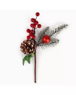 Новогодний декор «Веточка. Зимние настроение», 26×11×5.5 см арт. СМЛ-241507-1-СМЛ0010553999