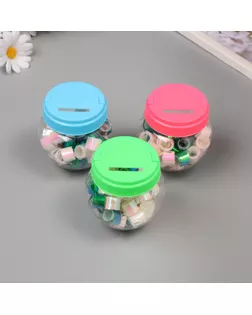 Клейкая лента пластик в банке "Перл. Белый и зелёный" н-р 40 шт 1,2 см, дл.0,9 м 7х7х9 см арт. СМЛ-235419-1-СМЛ0010265675