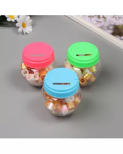 Клейкая лента пластик в банке "Перл. Белый и оранж" н-р 40 шт 1,2 см, дл.0,9 м 7х7х9 см арт. СМЛ-235420-1-СМЛ0010265676