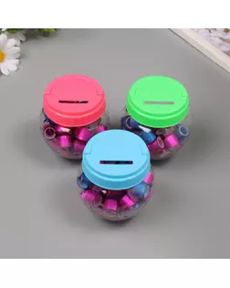 Клейкая лента пластик в банке "Глори. Синий, фиолет" н-р 40 шт 1,2 см, дл.0,9 м 7х7х9 см   1026569 арт. СМЛ-235431-1-СМЛ0010265693