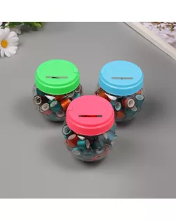 Клейкая лента пластик в банке "Глори. Оранж, морской" н-р 40 шт 1,2 см, дл.0,9 м 7х7х9 см арт. СМЛ-235432-1-СМЛ0010265694