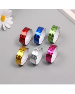 Клейкая лента декоративная "Голографический рисунок" н-р 12 шт 1,2 см, дл. 2 м арт. СМЛ-235433-1-СМЛ0010265695