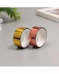 Клейкая лента декоративная пластик "Металлик. Золото, бронза" н-р 2 шт 1,5 см, дл. 3 м арт. СМЛ-235439-1-СМЛ0010265703