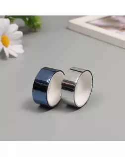 Клейкая лента декоративная пластик "Металлик. Серебро, синий" н-р 2 шт 1,5 см, дл. 3 м арт. СМЛ-235444-1-СМЛ0010265708