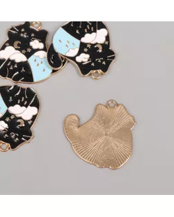 Декор для творчества металл, эмаль "Котик-гора" 2,8х2,8 см арт. СМЛ-243524-1-СМЛ0010712422