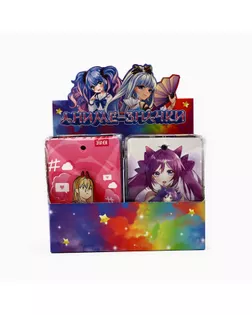 Значки деревянные «Аниме» в шоубоксе, 20 шт арт. СМЛ-240995-1-СМЛ0010532928