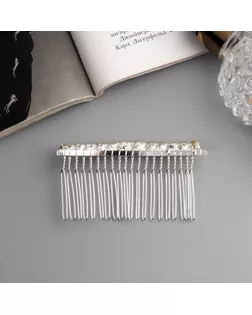 Гребень для волос "Медея" классика нить, 7,5х4 см, серебро арт. СМЛ-268302-1-СМЛ0010691248