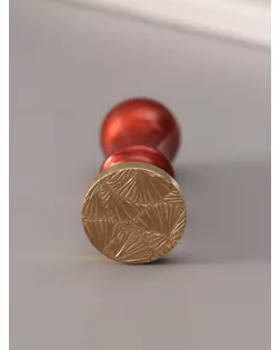 Печать для сургуча с пластиковой ручкой "Цветок веер" 6,3х2,5х2,5 см арт. СМЛ-272700-1-СМЛ0010637076