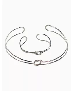 Набор 2 предмета: чокер, браслет «Обруч» узел, цвет серебро арт. СМЛ-278345-1-СМЛ0010876913
