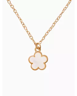 Набор 2 пред-та: серьги,кулон "Цветочки", цвет белый в золоте 44+удл. арт. СМЛ-279636-1-СМЛ0010904617