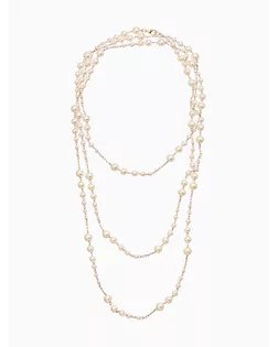 Бусы жемчужные d=3,4,5,6,8,10, цвет белый в золоте арт. СМЛ-279787-1-СМЛ0010904905