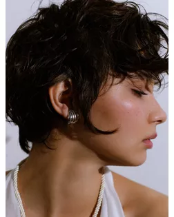 Клипсы "Винтаж" ракушка, цвет чернёное серебро арт. СМЛ-280549-1-СМЛ0010904934