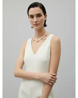 Бусы жемчужные "Вишня", цветные в золоте арт. СМЛ-280888-1-СМЛ0010904902