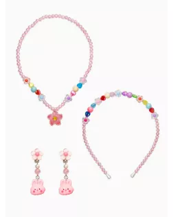 Комплект детский «Выбражулька» 3 предмета, клипсы, бусы, ободок, крлики, цветной арт. СМЛ-280940-1-СМЛ0010904756