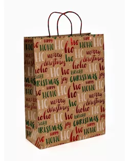 Набор подарочных пакетов «Новогодний», 3 шт,  25×4×30.5 см, 30×40×11,5 см, 18×23×10 см арт. СМЛ-281142-1-СМЛ0010878838