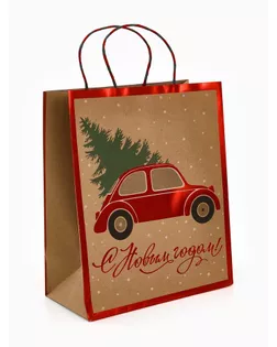 Набор подарочных пакетов «Подарок», 3 шт,  25×4×30.5 см, 30×40×11,5 см, 18×23×10 см арт. СМЛ-281143-1-СМЛ0010878841