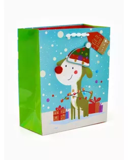 Набор подарочных  пакетов «Новый год», 3 шт,  25,4 × 30,5 × 12,7 см арт. СМЛ-281218-1-СМЛ0010878852