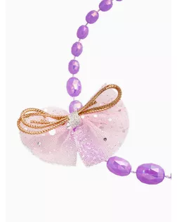 Бусы детские Выбражулька «Бант», граненые бусины, 40 см, цвет сиреневый арт. СМЛ-281279-1-СМЛ0010904726