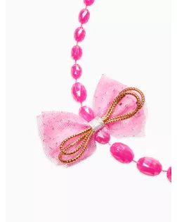 Бусы детские Выбражулька «Бант», граненые бусины, 40 см, цвет розовый арт. СМЛ-281280-1-СМЛ0010904727
