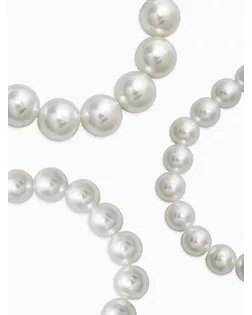 Браслет "Бусины жемчуга" (набор 3 шт), №10,12.14, цвет белый арт. СМЛ-281463-1-СМЛ0010936566