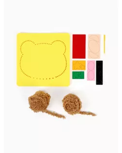 Вышивка по фетру "Медвежонок", 20,5*20,5 см, цвет желтый арт. СМЛ-282165-1-СМЛ0010939777