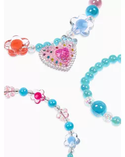 Комплект детский «Выбражулька. Сердце», 4 предмета: клипсы, бусы, кольцо, ободок, МИКС арт. СМЛ-282542-1-СМЛ0010904758